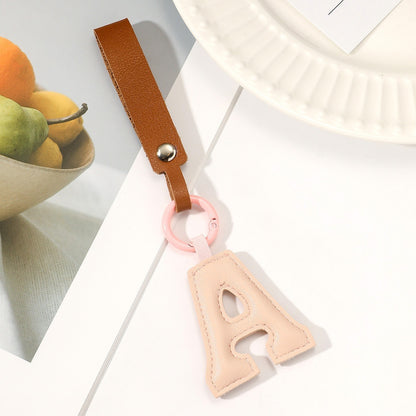 Newly Arrived at Buy Center: Fashion All-Match 26 Full Letter Leather Key Chain Pendant