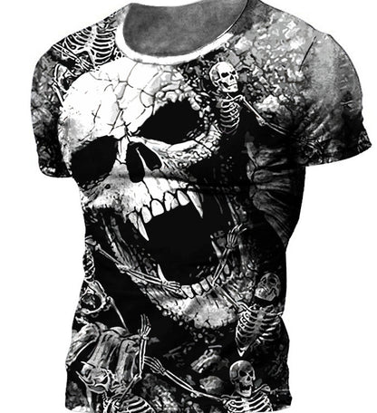 Fresh Arrivals at Buy Center: Men's Casual Versatile Skull Print T-shirt ZF0623