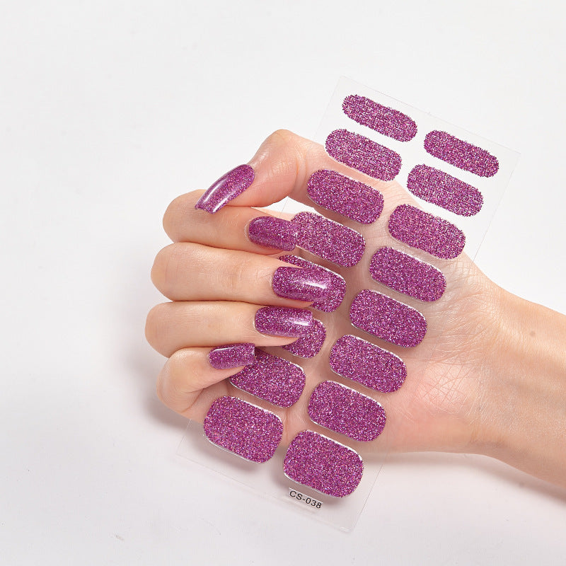 Hot New Items at Buy Center: Solid Color 16 Small Stickers Nail Stickers Simple Nail Stickers CS038