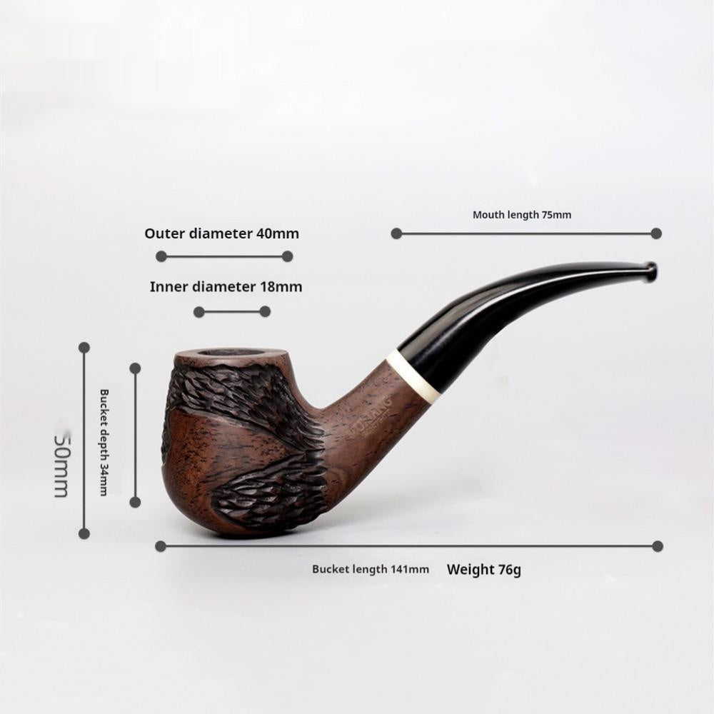 Newly Released at Buy Center: Costustoot Handmade Blackwood Pipe Wooden Smoking Set Pipe Dual-use Carved Wgac0024K01