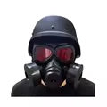 Anti-fog and haze protective gas mask