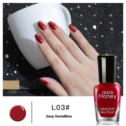 Just Arrived at Buy Center: Water-based Peelable Tearable Nail Polish 8ml 03 Sexy Vermilion 8ml