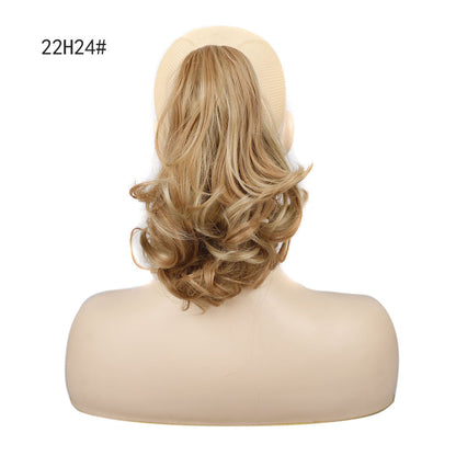 Peluca de estilo europeo y americano para mujer, cabello corto, cola de caballo