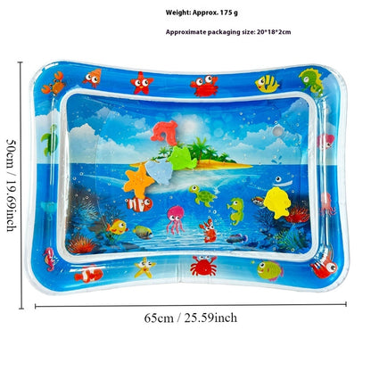 Hot New Items at Buy Center: Children's Inflatable Marine Animal Racket Water Cushion Baby Crawling Racket Water Bag Racket Water Cushion Climbing Pad Island Square