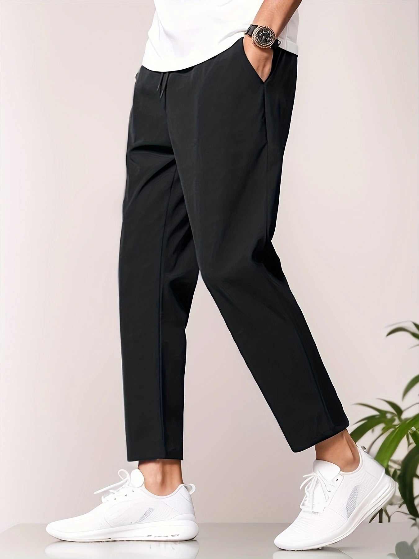 Just Arrived at Buy Center: Autumn Leisure Slim-fitting Ankle Length Trousers