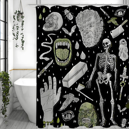 Printed Polyester Shower Curtain Waterproof Impermeable Hanging Partition Bathroom Curtain Buy Center