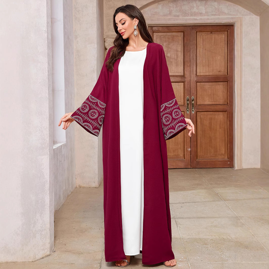 Women's Fashion Elegant Embroidery Cardigan Robe Buy Center