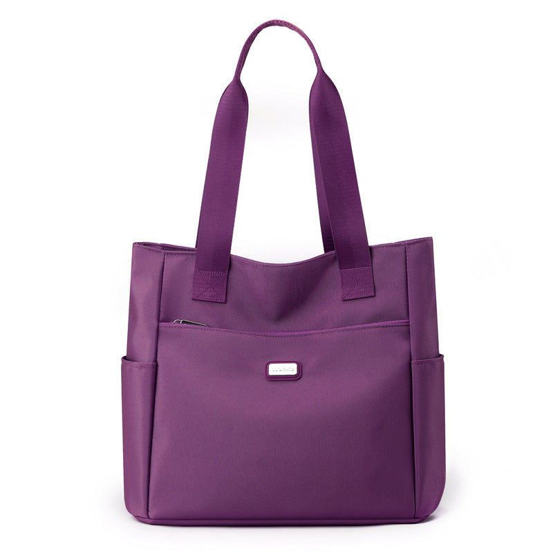 Buy Center Hot Pick-Large Capacity Nylon Cloth Women's Tote Bag Dark Purple