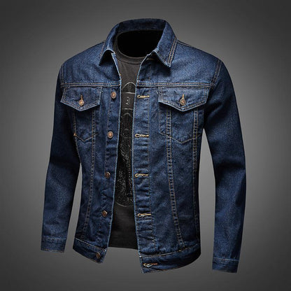 Blue Vintage Denim Jacket Men's Casual | Men's Clothing-Outerwear & Jackets-Suits | Buy Center