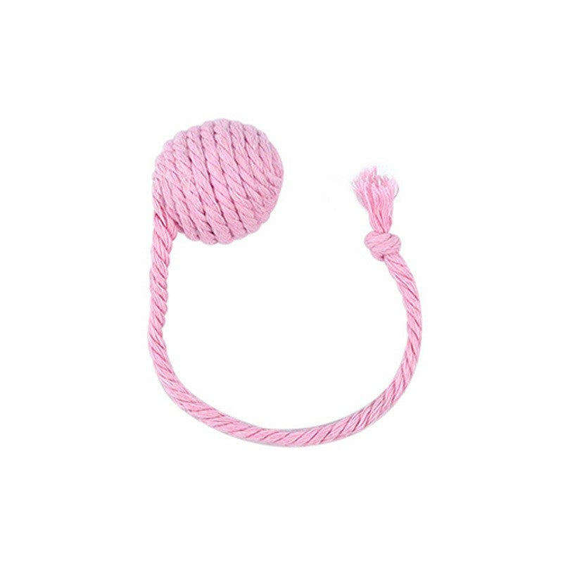 Buy Center Top Rated-Cat Toy Ball With Rope Built In Bell To Roll The Ball And Make A Sound For Kittens To Play With S 3cm Pink