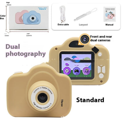 Newly Arrived at Buy Center: A3 Children's Camera Cartoon Digital Camera A3 Puqing Khaki Dual Camera