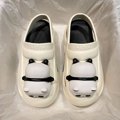 Just Arrived at Buy Center: 2024 Cute Slipper With Panda Lamp Summer Sandales Femme Light Funny Woman Slippers Shoes Women 605 Panda Light White