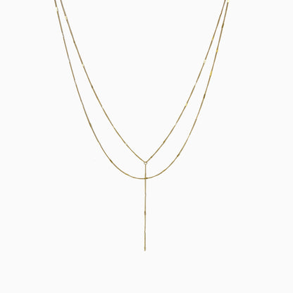 Buy Center Prestige-Fashion Simple Stainless Steel Sequin Chain Double Layer Necklace