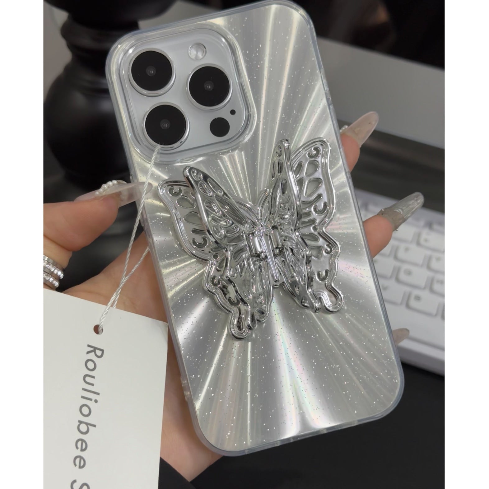 Just Arrived at Buy Center: Aurora Three-dimensional Butterfly Bracket Phone Case