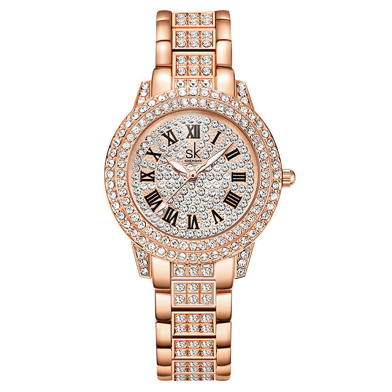 Reloj de temperamento con diamantes de moda para mujer