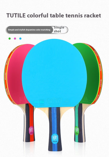 Hot New Items at Buy Center: Colorful Pure Wood Single Racket Cover Professional High Elastic Long Handle Horizontal