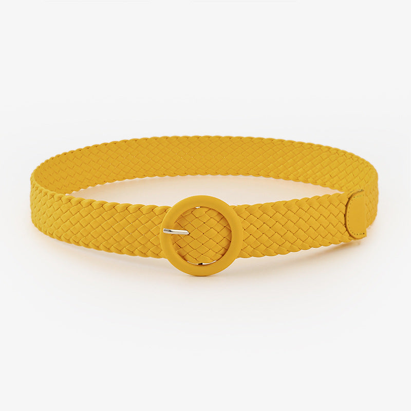 Fresh Arrivals at Buy Center: New Women's Fashion All-matching Wide Belt Yellow 108x3.8cm