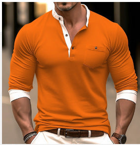 Men's Long Sleeve Round Neck T-shirt Bottoming Shirt