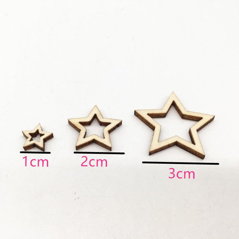 Newly Arrived at Buy Center: Wooden Crafts Five-pointed Star Hollow Handmade Accessories