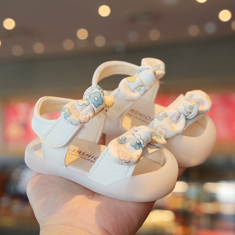 Just Arrived at Buy Center: Baby Flower Soft Bottom Toddler Shoes Flower 818 White