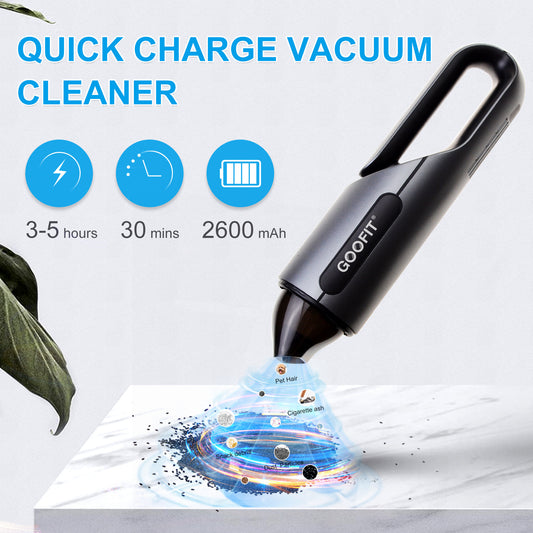 Just Arrived at Buy Center: Portable Wireless Handheld Car Vacuum Cleaner For Use In Vehicles Black