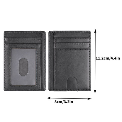 Multiple Card Slots Men's First Layer Cowhide Wallet