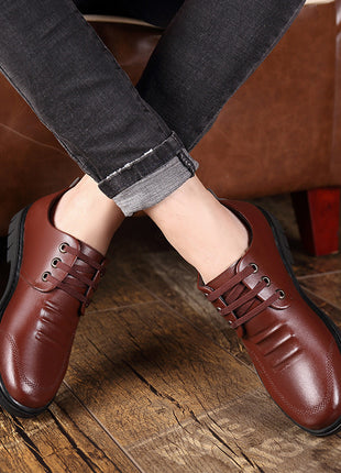 Men's Leather Shoes Fall Business Formal Wear Breathable Casual Buy Center