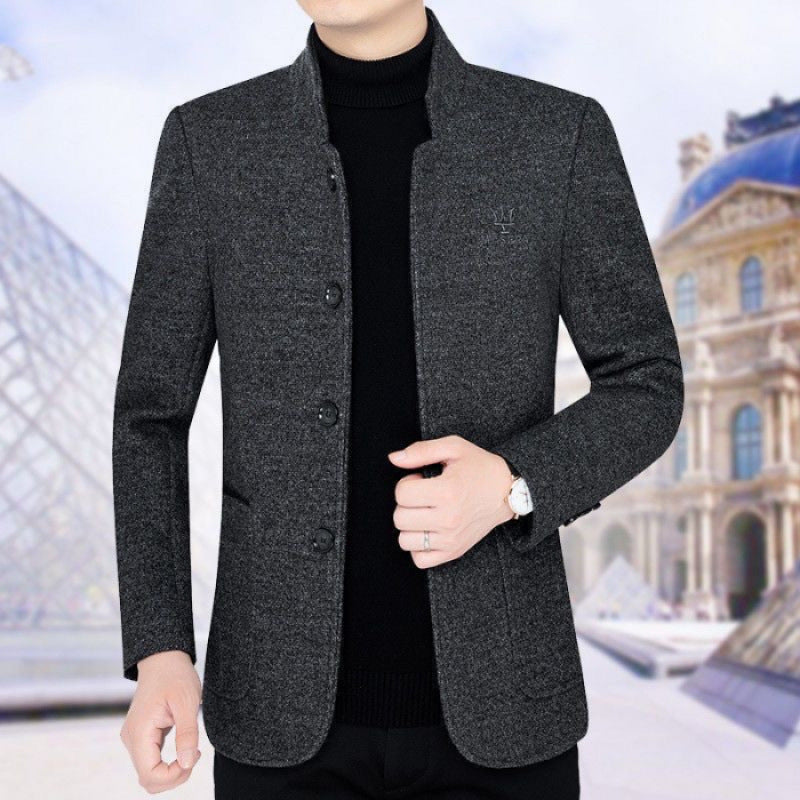 Fall And Winter Lapels Casual Jacket Business Top Fleece Padded Coat Buy Center