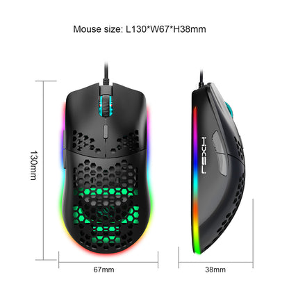 Buy Center Top Rated-Lightweight Honeycomb Shell Hole Game Wired Mouse