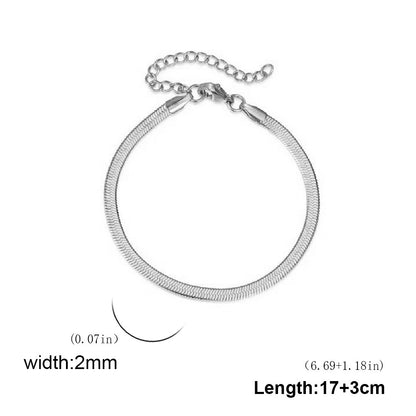 Stainless Steel Snake Flat Chain Snake Chain