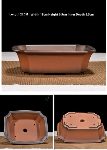 Trending Now at Buy Center: Purple Sand Bonsai Basin Antique Old Small Rectangular Square Basin