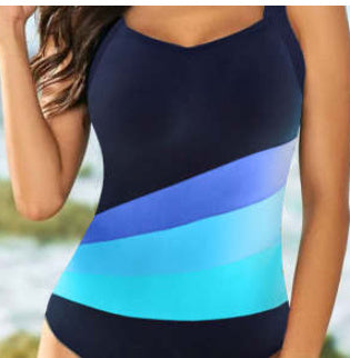 Just Arrived at Buy Center: Women's Spaghetti Straps One-piece Swimsuit Lack blue