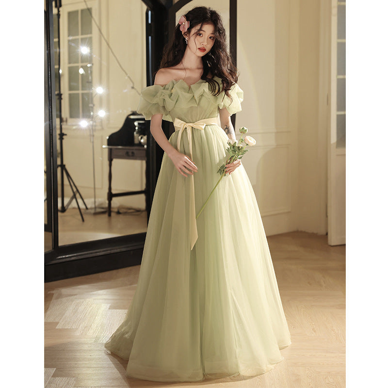 Buy Center Deal-Off-shoulder Evening High-end Affordable Luxury Niche Dress