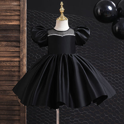 Newly Released at Buy Center: Girl's Gown-year-old Bow Princess Dress Black