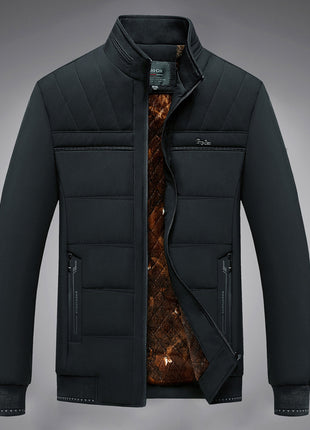 Manteau en coton rembourré à col montant pour homme Vêtements thermiques Vêtements résistants au froid