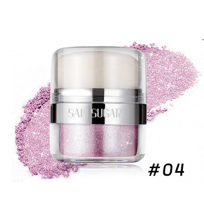 Buy Center Handpicked- SAM SUGAR Air Cushion Highlight Glitter Powder Multifunctional Three-dimensional Repair Brightening Shimmer Eyeshadow Body Pat Powder 5ml 04 Color