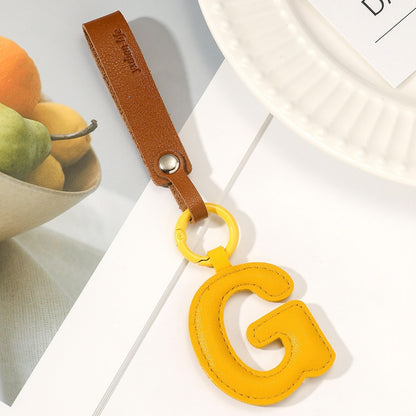 Newly Arrived at Buy Center: Fashion All-Match 26 Full Letter Leather Key Chain Pendant Style G