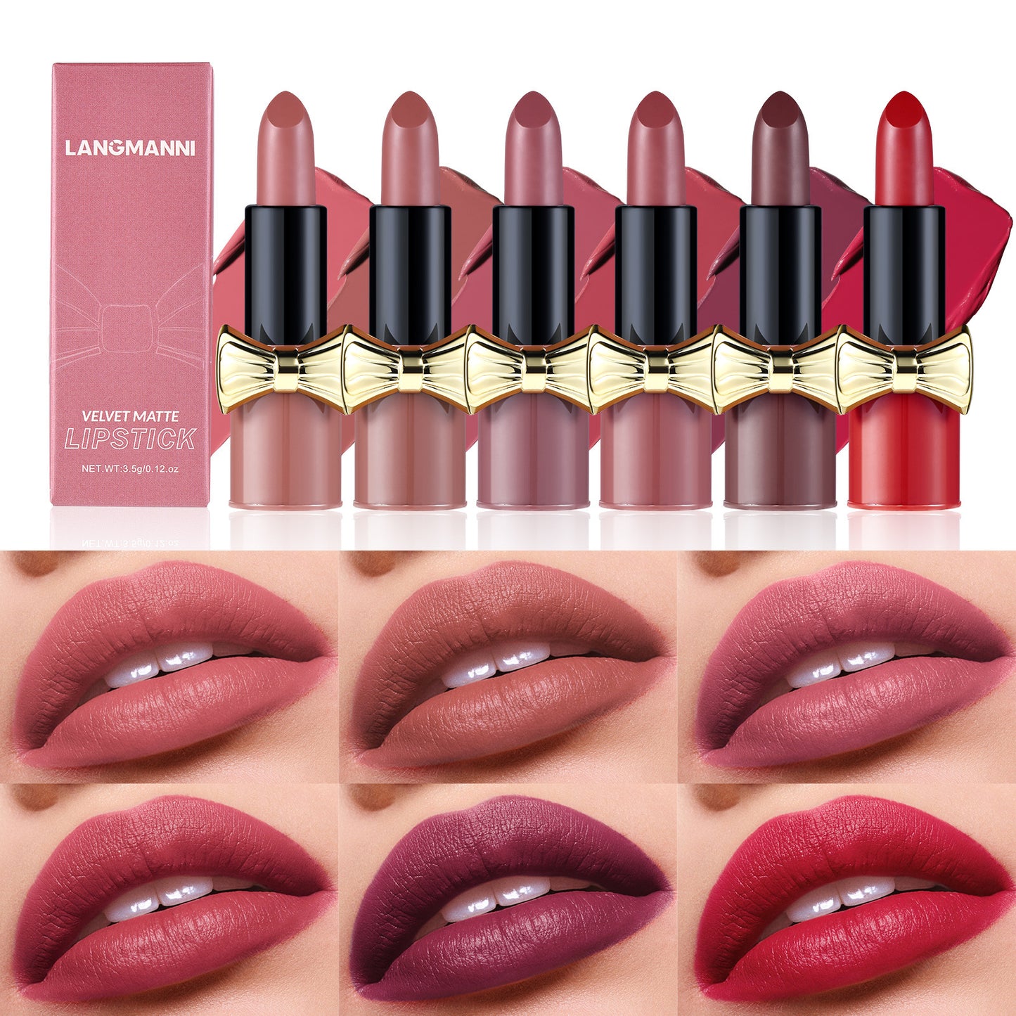 Buy Center Choice-Bow Lipstick Matte Velvet Lasting