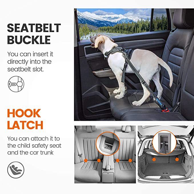 Newly Arrived at Buy Center: Dog Leash Adjustable Telescopic Car Dog Safety Rope