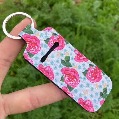 Buy Center Excellence-Printed Leopard Print SUNFLOWER Snake Pattern Women's Lipstick Pack Sets Of Key Chain Creative Perfume Bag Rose 1PCS