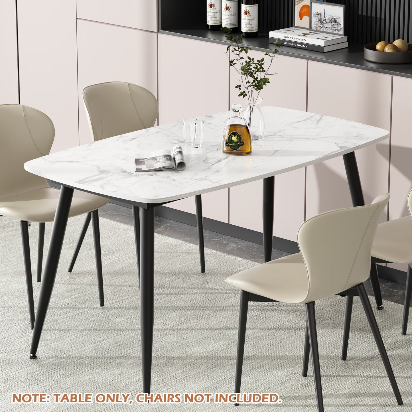 VFF Modern Kitchen Dining Table With MDF Tabletop And Sturdy Metal Frame Buy Center