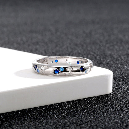 Newly Released at Buy Center: S925 Sterling Silver Bright Starry Ring For Men And Women