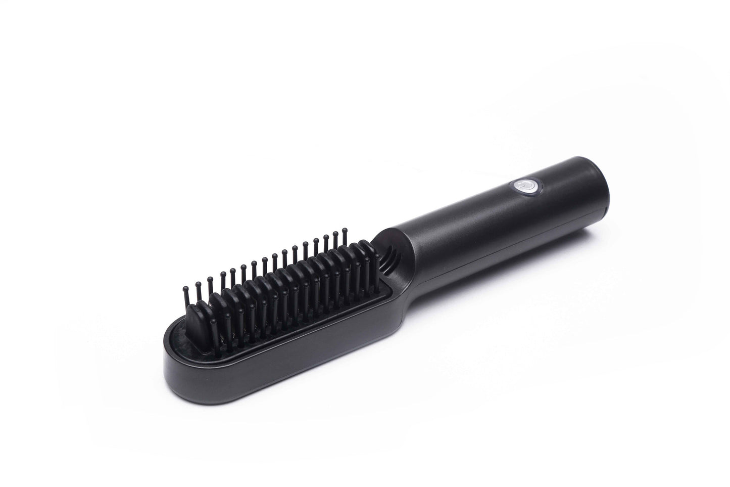 Fresh on the Scene at Buy Center: USB Portable Hot Air Comb Rechargable Professional Hair Dryer Brush 2 In1 Mini Hair Straightener Curler Brush Hair Styler Black USB 2600MAH battery