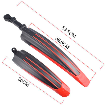 Newly Arrived at Buy Center: 2x Bicycle Mud Guard Fenders Set Mountain Bike Mudguards Front Rear Set Red