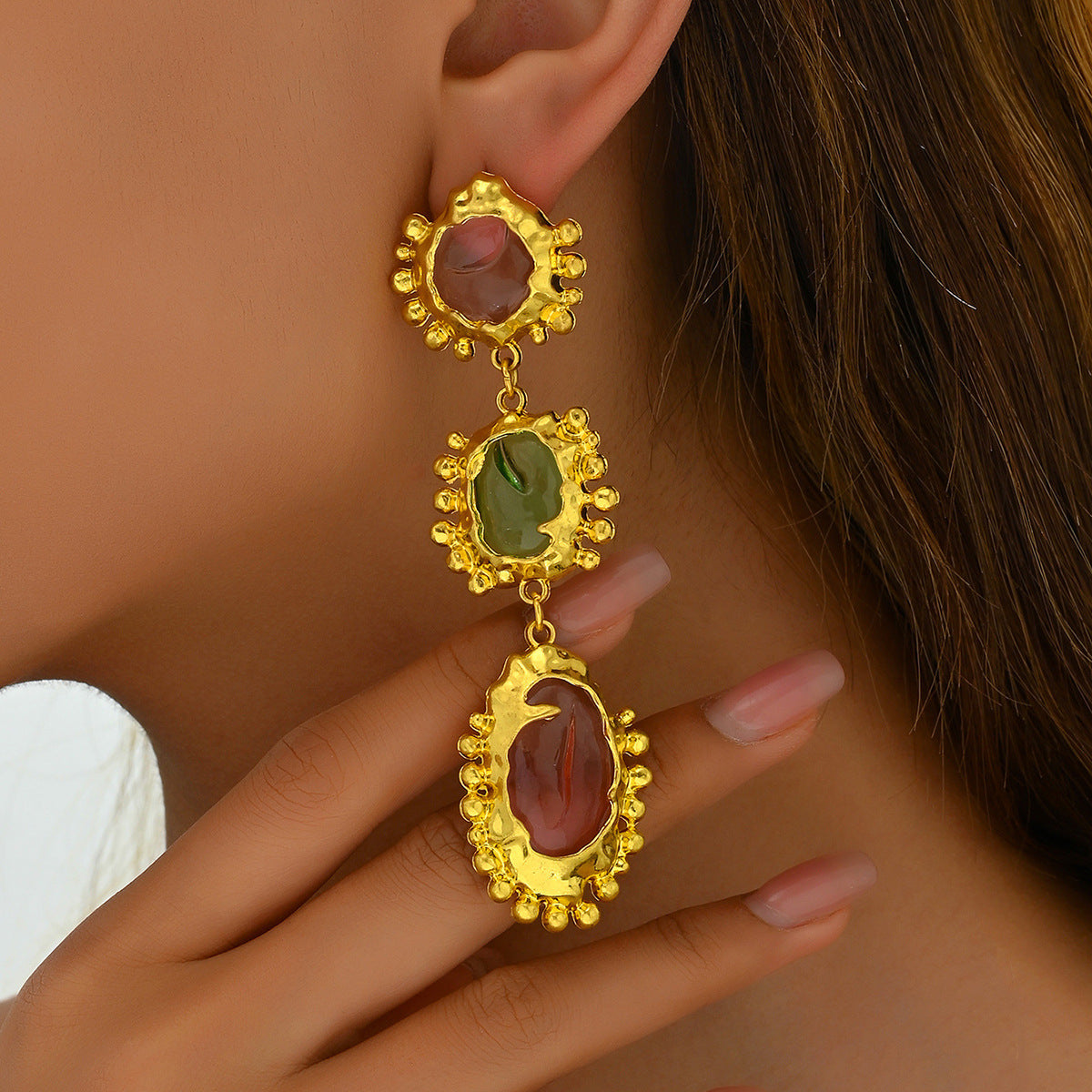 Buy Center Exclusive Offer-Retro Trendy Earrings Inlaid Crystal Ladies