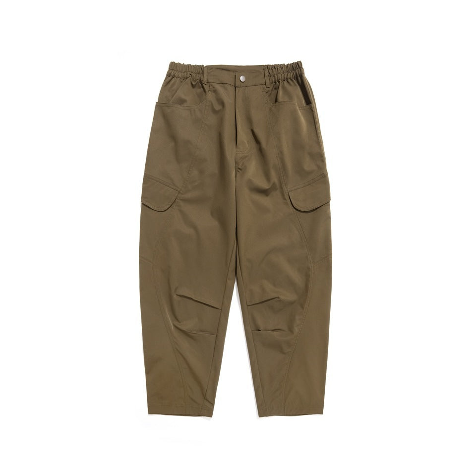 Pantalones cargo de ocio de mezcla de fibras químicas para hombre