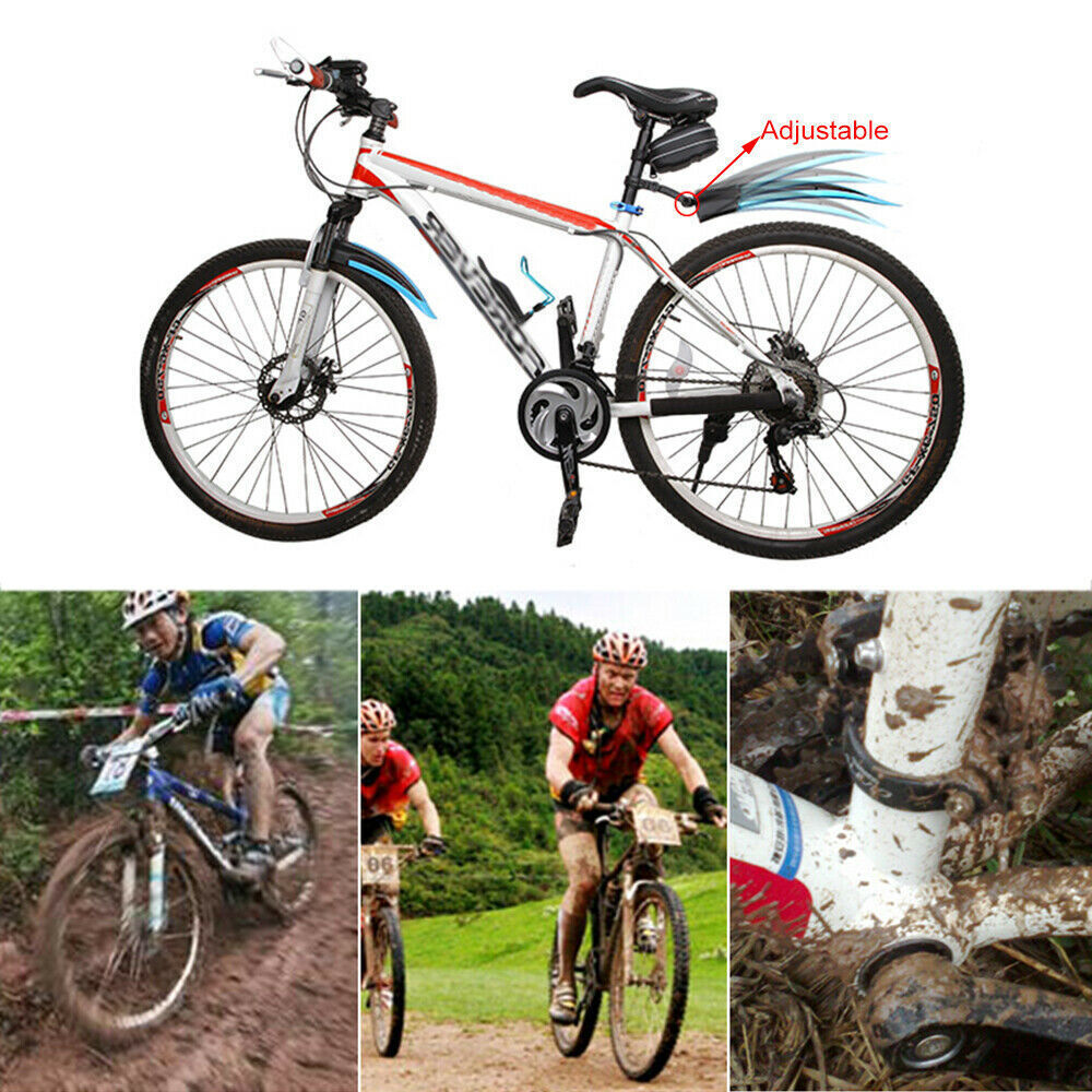 Newly Arrived at Buy Center: 2x Bicycle Mud Guard Fenders Set Mountain Bike Mudguards Front Rear Set