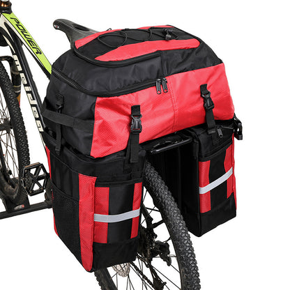 Just Arrived at Buy Center: Rhinoceros Bicycle Rear Storage Bag Three-in-one 70L Sichuan-Tibet Series Long-distance Travel Frame Bag E20655 Red 70L