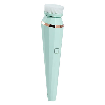 Fresh Arrivals at Buy Center: 4 In 1 USB Rechargeable Electric Facial Cleansing Brush Soft Skin Care Portable Massager Face Brush Deep Cleaning Device Green USB