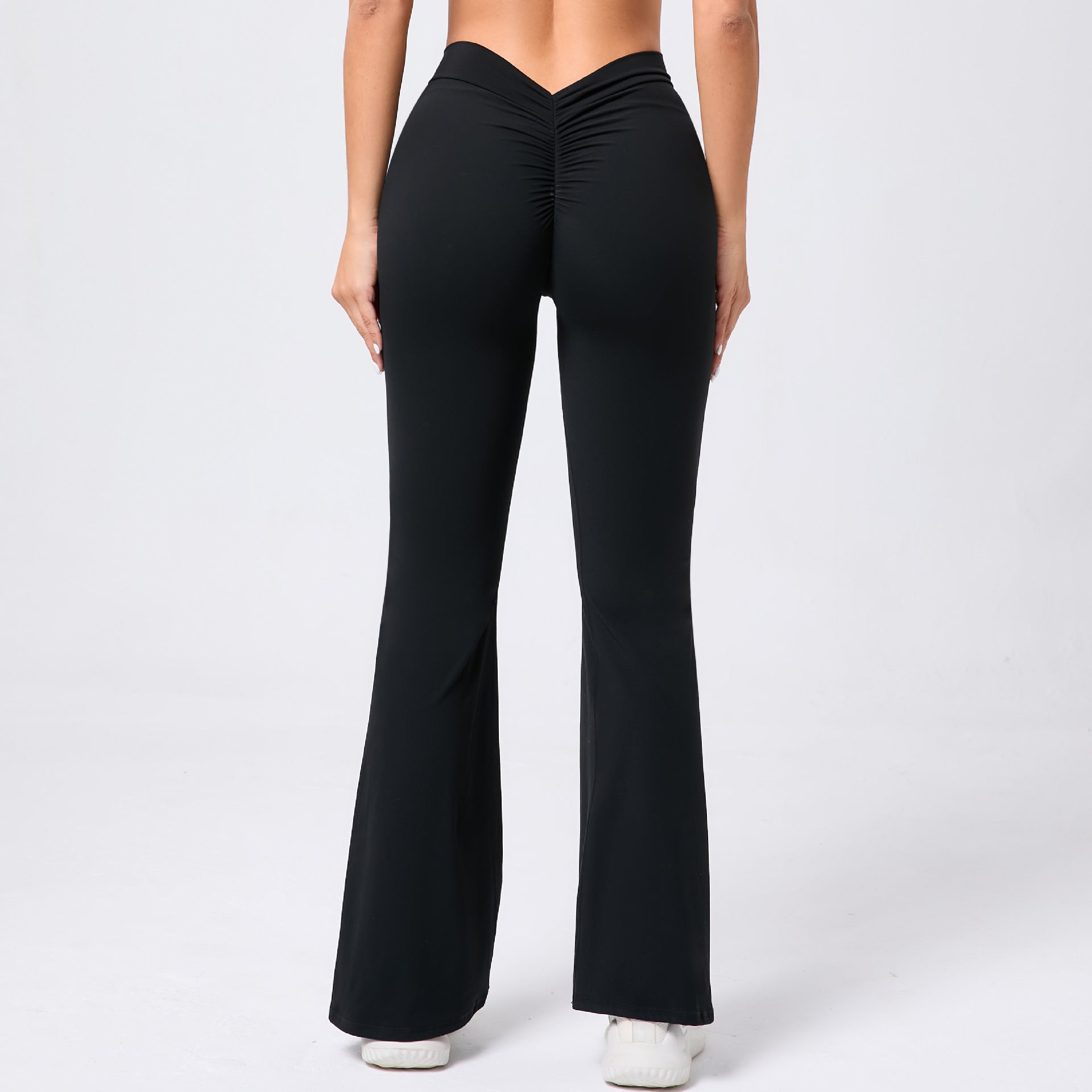 Ladies' Hip Lifting Yoga V Waist Bell-bottom Pants Buy Center